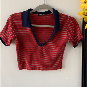 Brandy Melville striped collared shirt